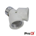Casquilho Adaptador De E27 P/ 2X E27 Prok - Tauu.pt