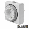 Temporizador Analógico Compacto Ajustável 24H Perel - Tauu,pt