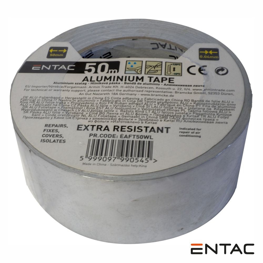 Fita Adesiva De Alumínio 50Mm X 50M Entac - Tauu.pt