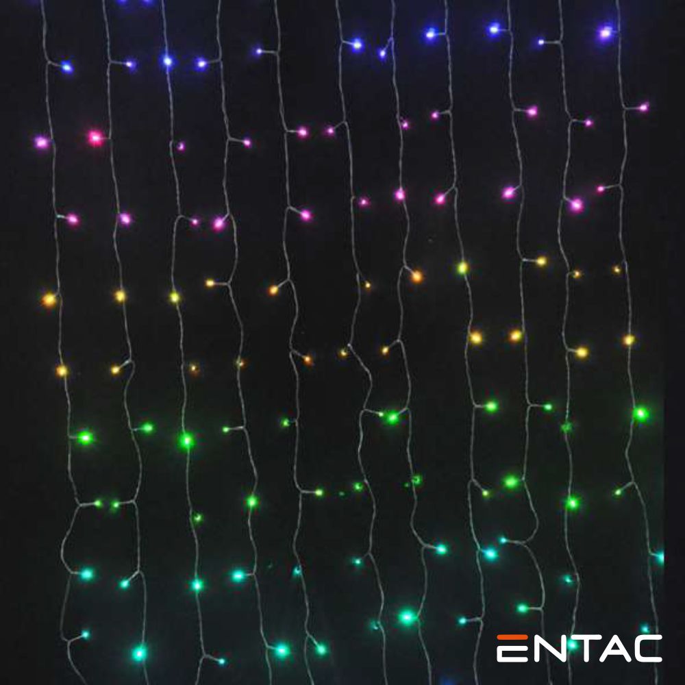 Grinalda 144 Led Rgb Cortina 1X1,5M C/ Comando Entac - Tauu,pt