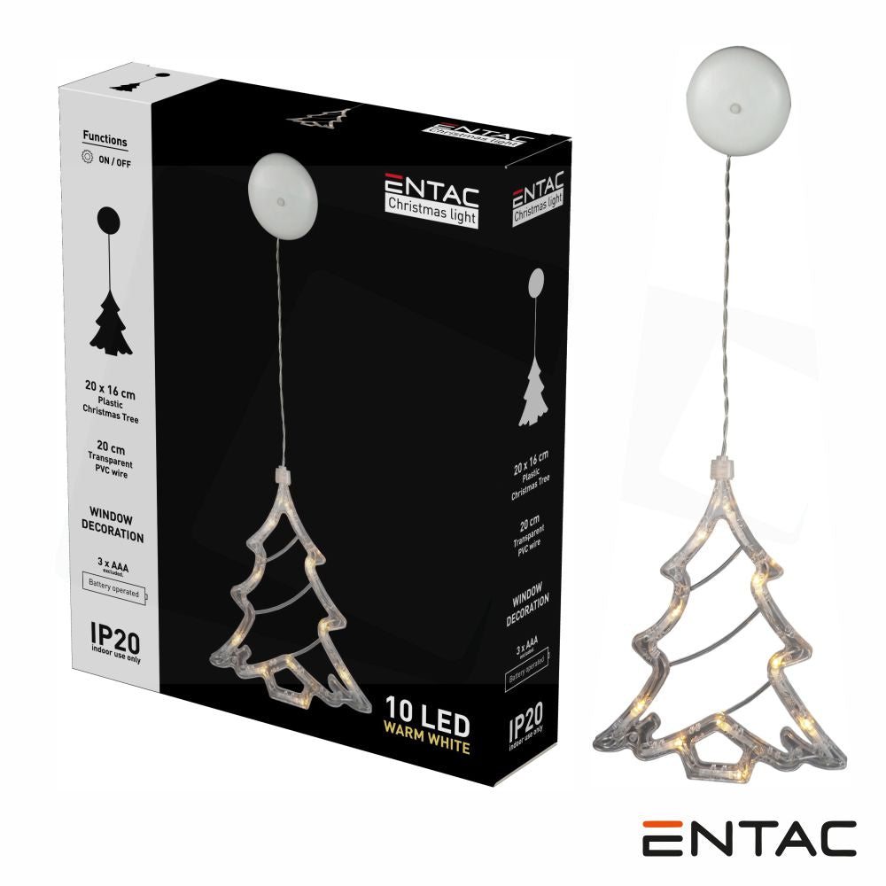 Árvore Decorativo C/ Ventosa 10 Led 3000K A Pilhas Entac - Tauu,pt