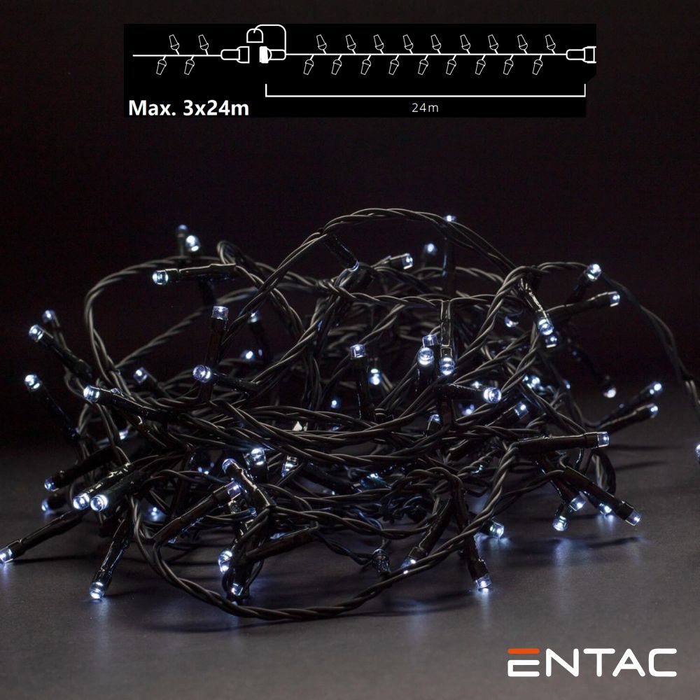 Grinalda 240 Leds 6400K 24M S/ Alimentador Entac - Tauu,pt
