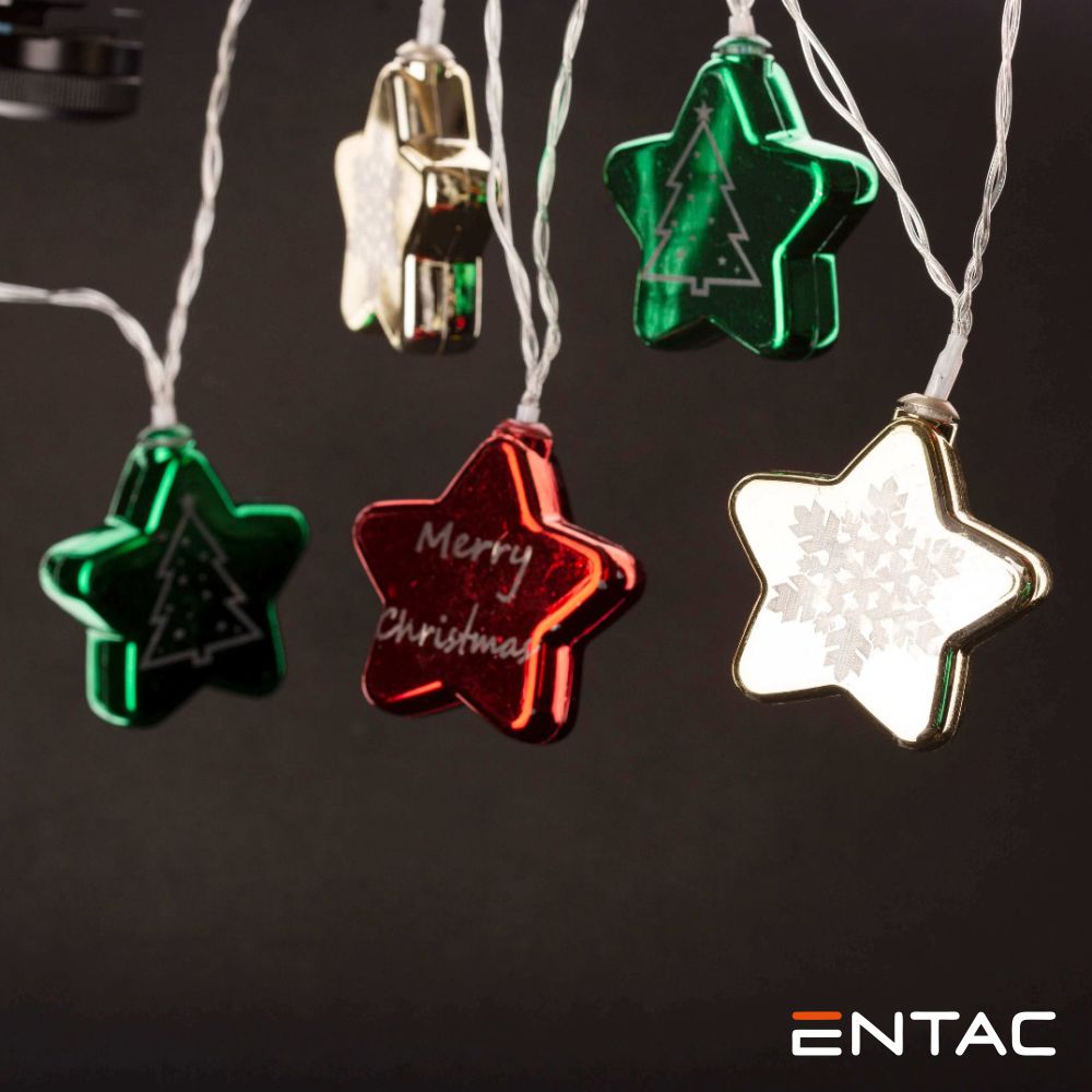 Grinalda 10 Leds Estrelas Coloridas 2Xaa 1,65M Entac - Tauu,pt