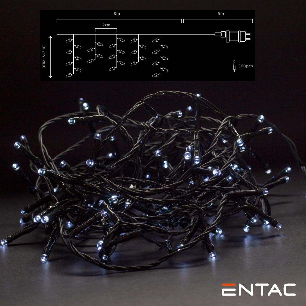 Grinalda 360 Leds 6400K Cortina 8Mt - Tauu,pt