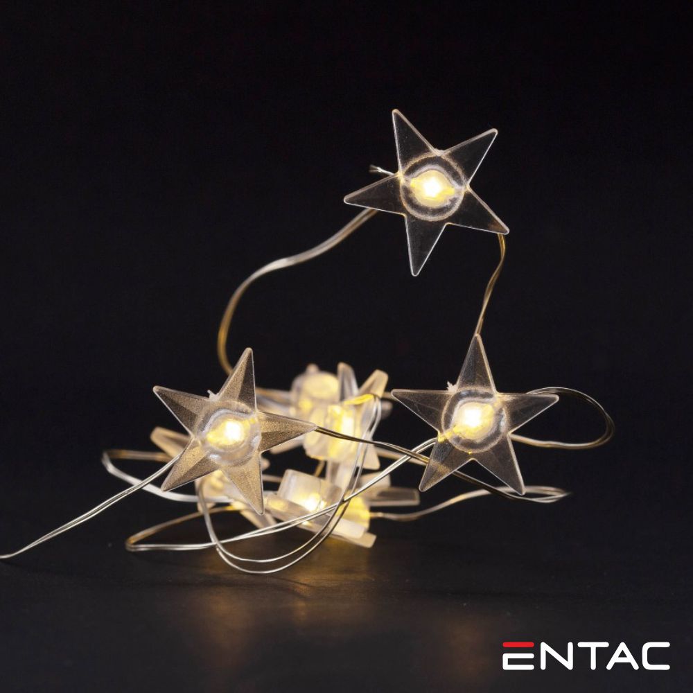 Grinalda 10 Leds Estrela Arame 2Xaa 1M Entac - Tauu,pt