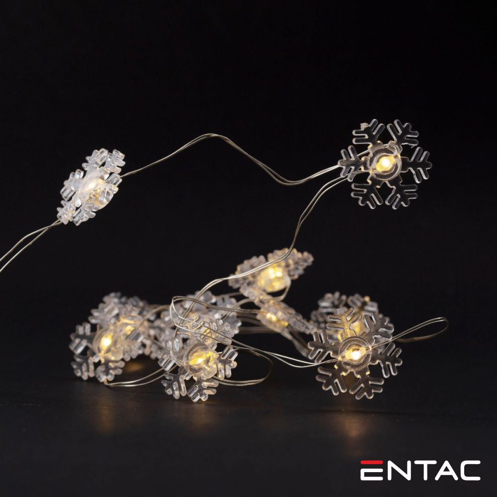 Grinalda 10 Leds Floco Neve Arame 2Xaa 1M Entac - Tauu,pt