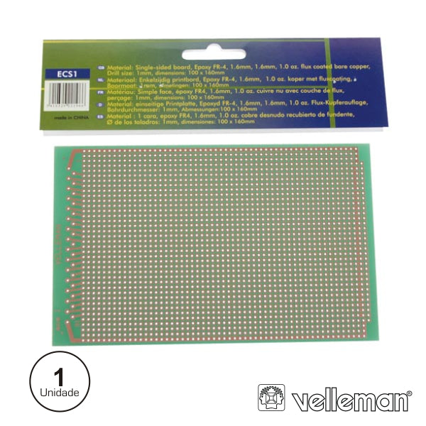 Placa Circuito Impresso Perfurada Em Pontos 100X160Mm - Tauu.pt