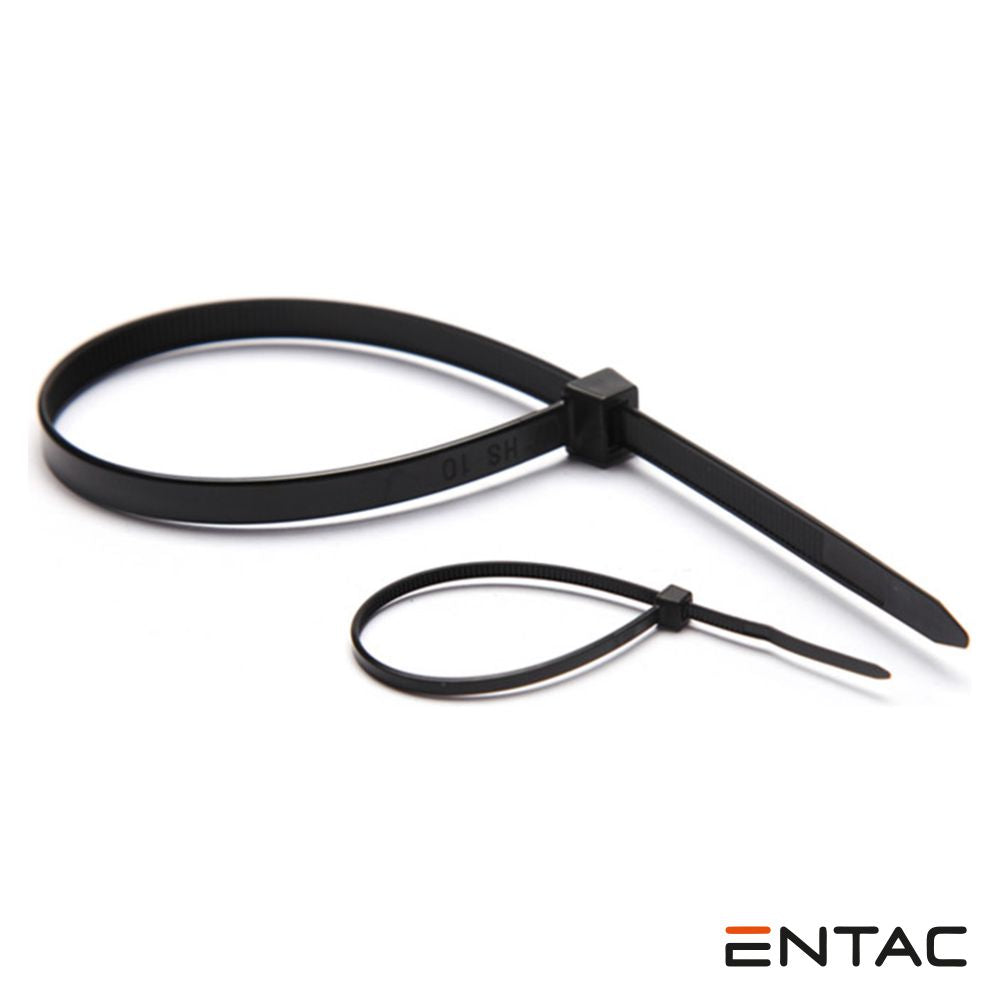 Conjunto 50 Braçadeiras Nylon 2.5X200Mm Preto Entac - Tauu.pt