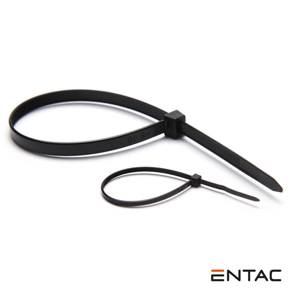 Conjunto 50 Braçadeiras Nylon 3.6X100Mm Preto Entac - Tauu.pt