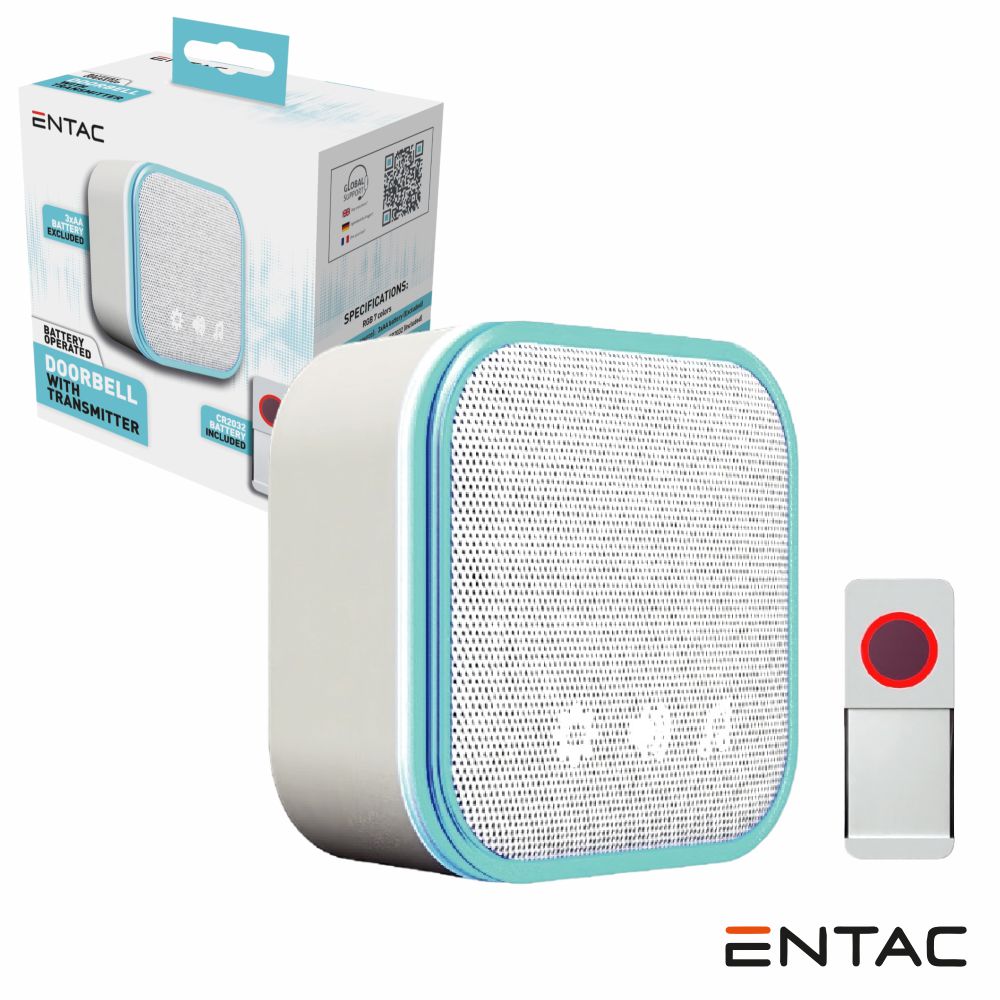 Campainha S/ Fios C/ 1 Receptor 3Xaa 150M Entac - Tauu,pt