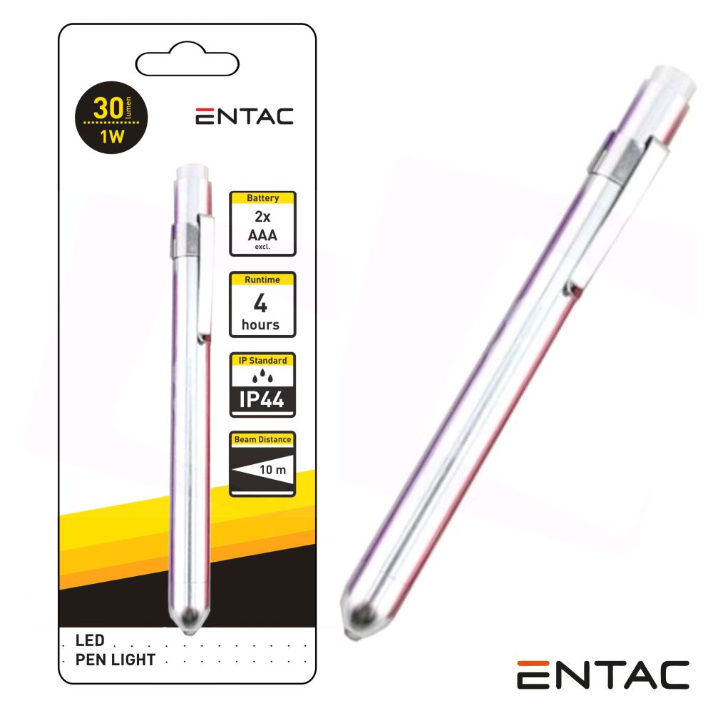 Lanterna C/ 1 Led 1W 30Lm Tipo Caneta Entac - Tauu.pt