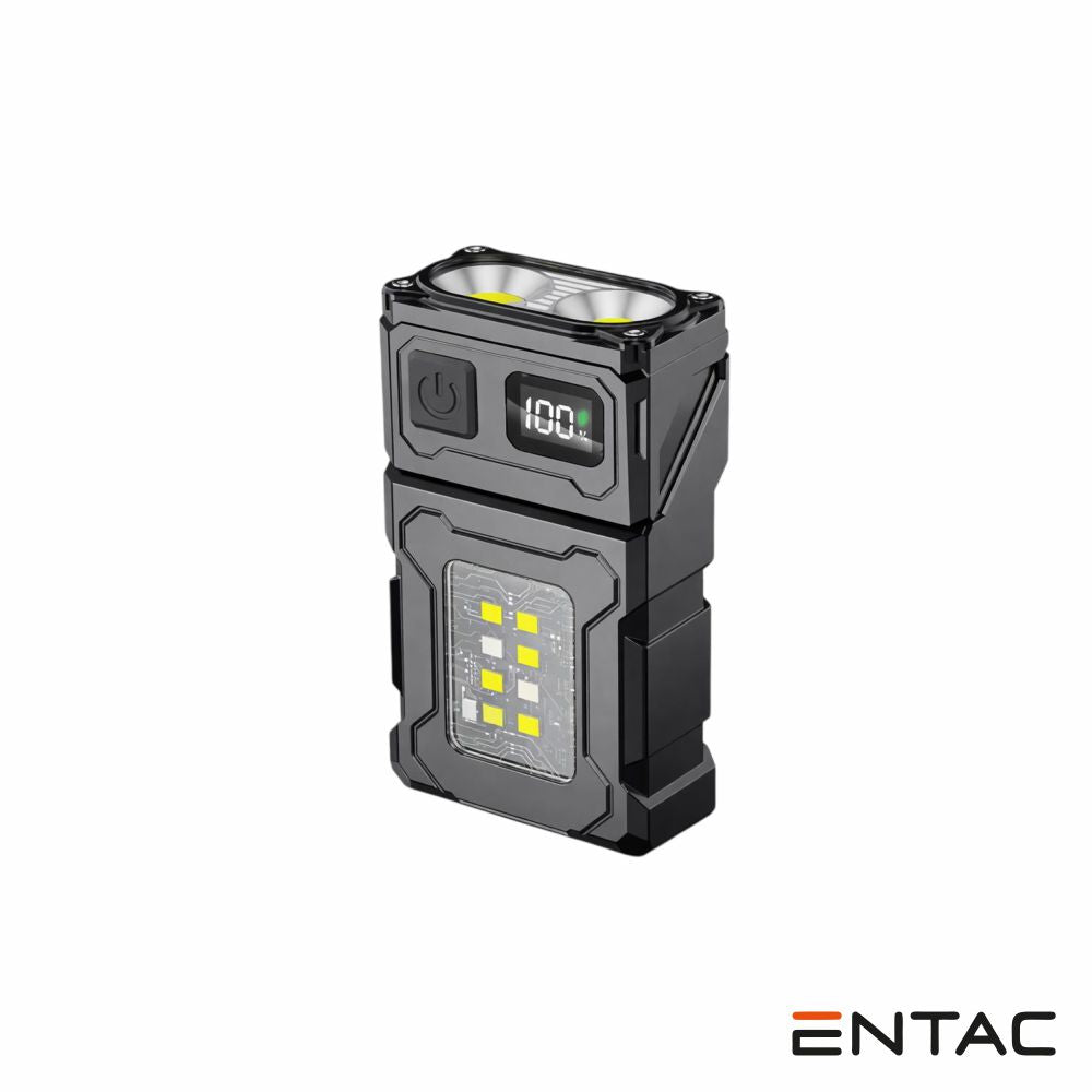 Lanterna Bolso Led Alumínio 5W+Cob C/ Usb-C 200Lm Entac - Tauu.pt