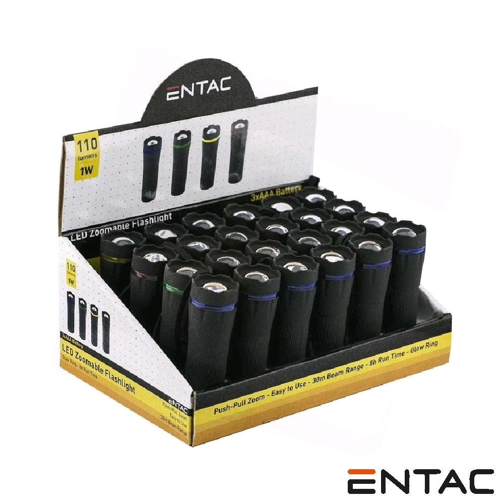 Expositor 24 Lanternas Led C/ 1W Zoom 110Lm Ip44 Entac - Tauu.pt