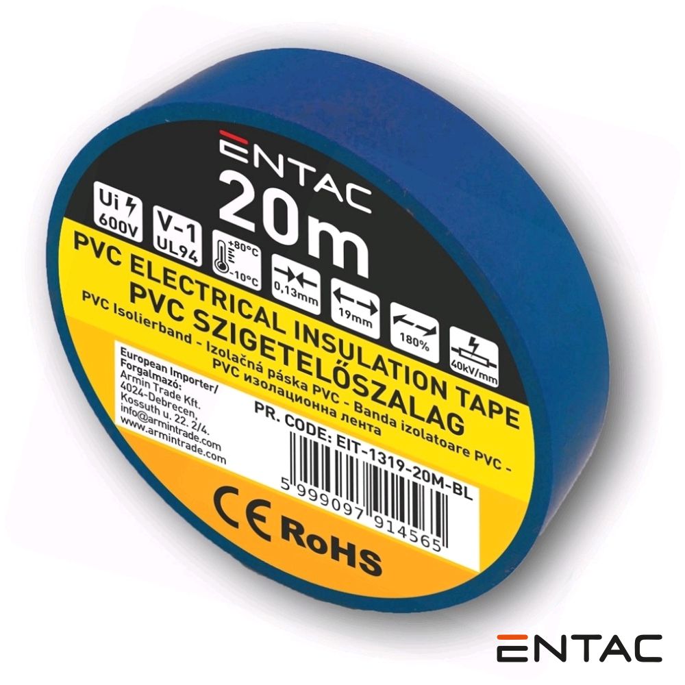 Fita Isoladora Azul 20M Entac - Tauu,pt