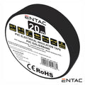 Fita Isoladora Pvc 19Mm 20M 0.18Mm Preta Entac - Tauu.pt