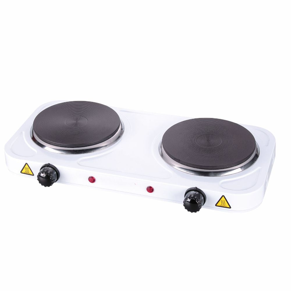 Fogão Elétrico 2 Placas Branco 2000W - Tauu.pt