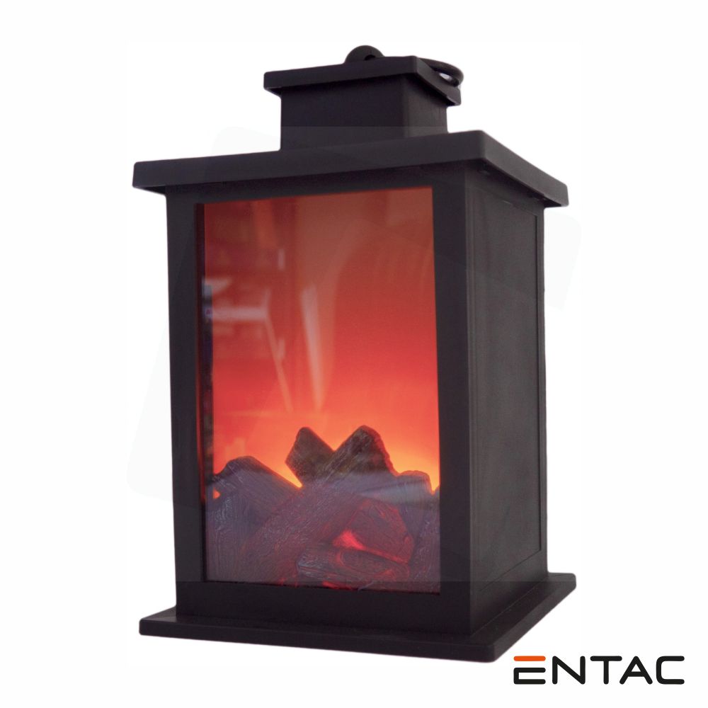 Lareira Decorativa Led A Pilhas 28Cm Entac - Tauu,pt