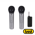 Conjunto 2 Microfones S/ Fios Wifi C/ Recetor Trevi - Tauu.pt