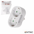Tomada Elétrica C/ 2 Saídas Branco Entac - Tauu,pt