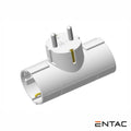 Ficha Elétrica Adaptadora 2X Schuko Horizontal Entac - Tauu.pt