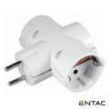 Tomada Elétrica C/ 3 Saídas Branco Entac - Tauu.pt