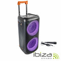 Coluna Amplificada 2X10" 1400W Led Usb/Microsd/Aux/Tws Ibiza - Tauu.pt