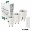 Conjunto 3 Tomadas Elétricas C/ Comando S/ Fios Entac - Tauu,pt
