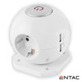 Tomada Elétrica Globo C/ 3 Saídas 2X Usb 2,1A Branco Entac - Tauu,pt