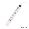 Tomada Elétrica C/6 Saídas C/Interruptor 2Xubs-C 1Xusb-A - Tauu.pt