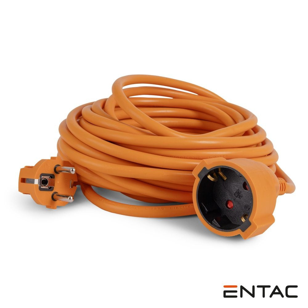 Extensão Elétrica 1X Schuko 3G1.5 10M Laranja Entac - Tauu.pt