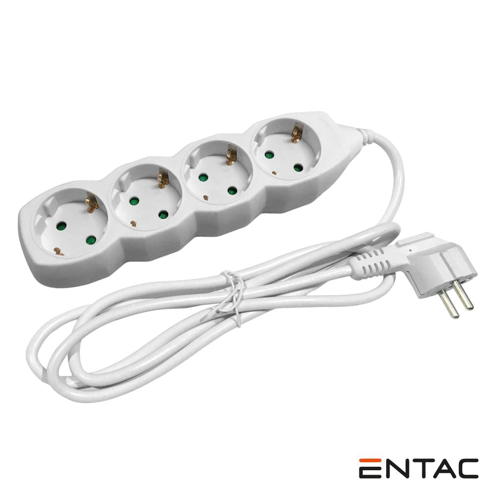 Tomada Elétrica C/ 4 Saídas 1.5M Entac - Tauu.pt