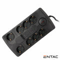 Extensão Elétrica 6X Schuko C/ Proteção 1,5M Entac - Tauu,pt