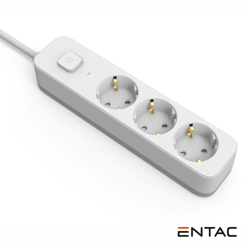Extensão Elétrica 3X Schuko C/ Interruptor 3M Entac - Tauu,pt