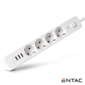 Extensão Elétrica 4X Schuko +3 Usb C/ Interruptor 1,5M Entac - Tauu,pt