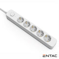 Extensão Elétrica 5X Schuko C/ Interruptor 1,5M Entac - Tauu,pt
