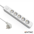 Extensão Elétrica 5X Schuko C/ Interruptor 3M Entac - Tauu.pt