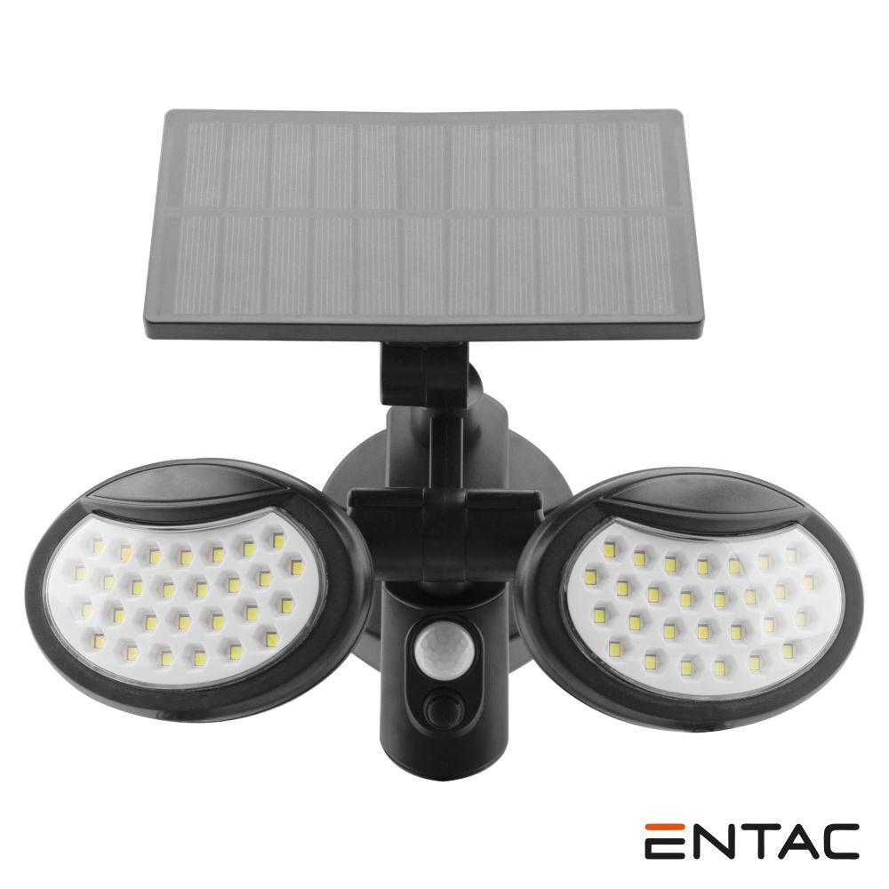 Lâmpada Exterior Solar 10W C/ Sensor Pir Entac - Tauu.pt