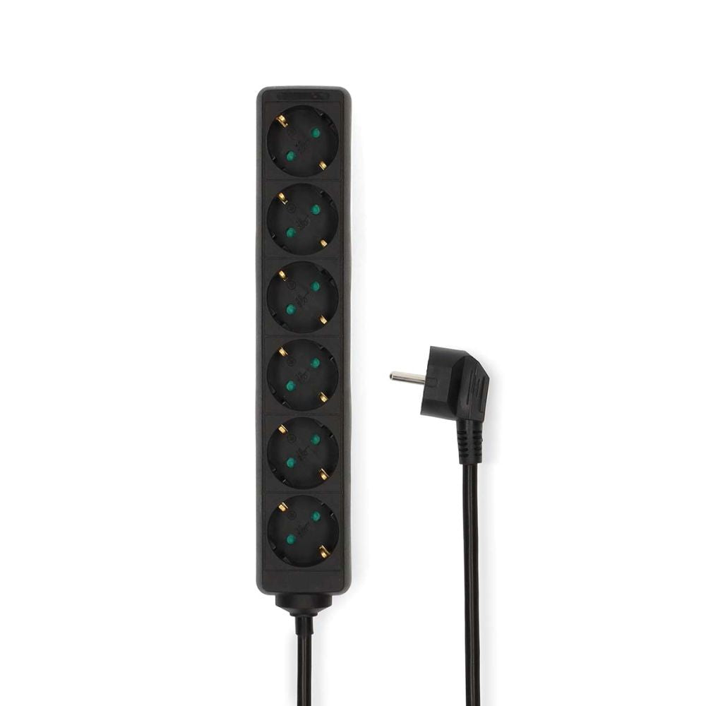 Tomada Elétrica C/ 6 Saídas Interruptor Proteção 1.5M Nedis - Tauu.pt