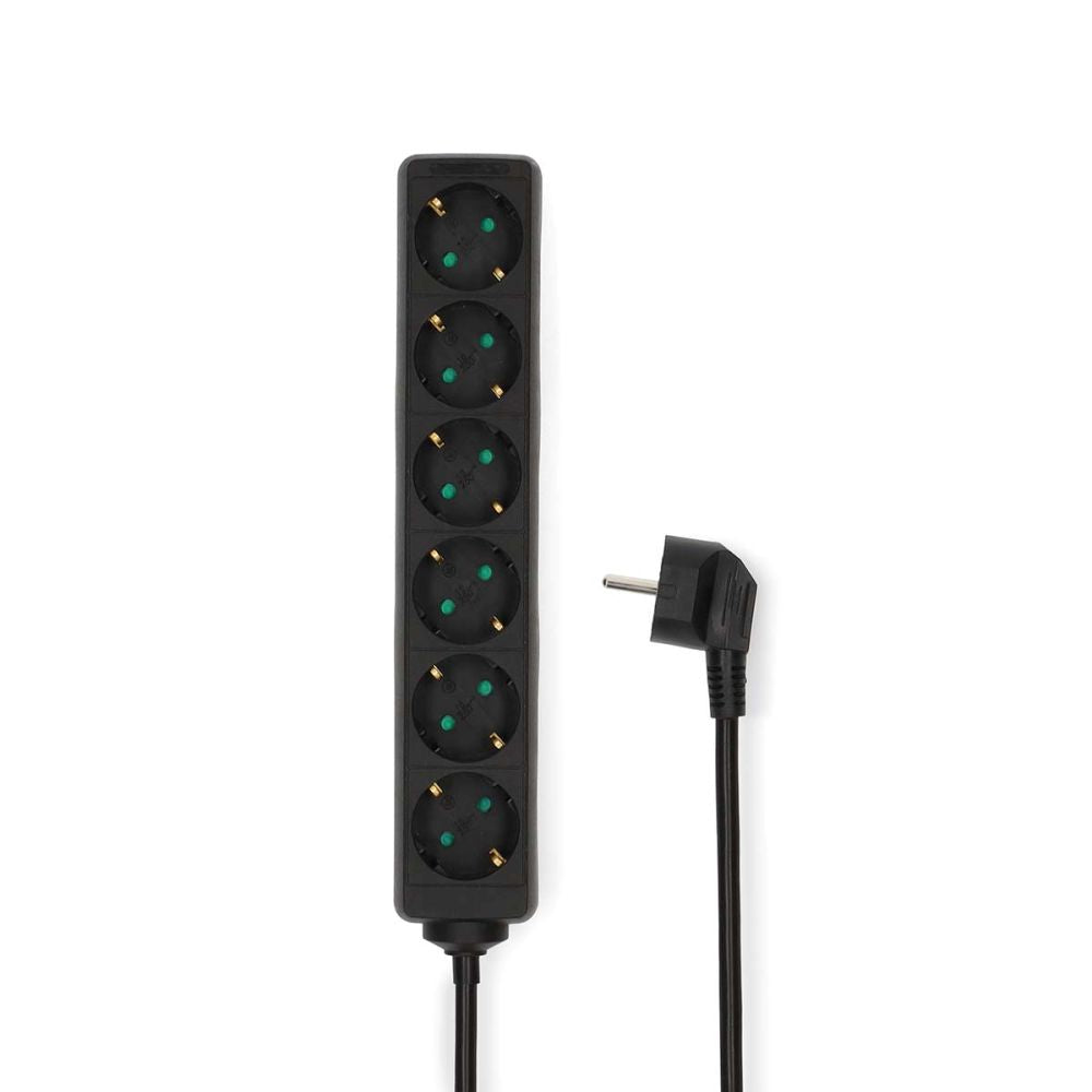 Tomada Elétrica C/ 6 Saídas Interruptor Proteção 3M Nedis - Tauu.pt