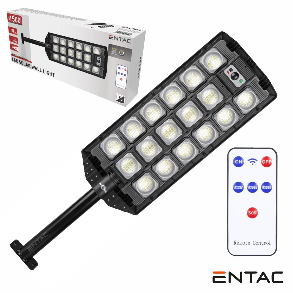 Candeeiro Exterior 80W C/ Sensor Movimento E Painel Solar - Tauu.pt