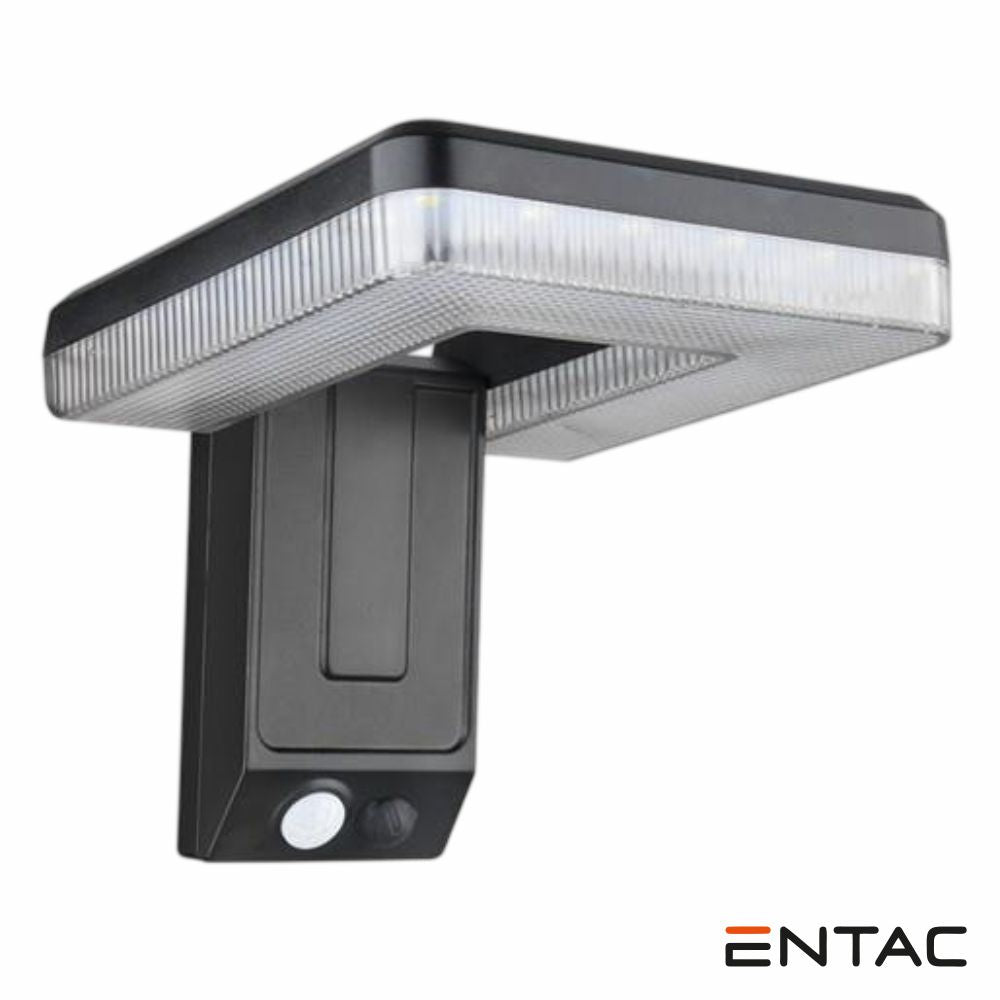 Aplique Led Solar C/ Sensor Movimento Pir Formato De U Entac - Tauu.pt