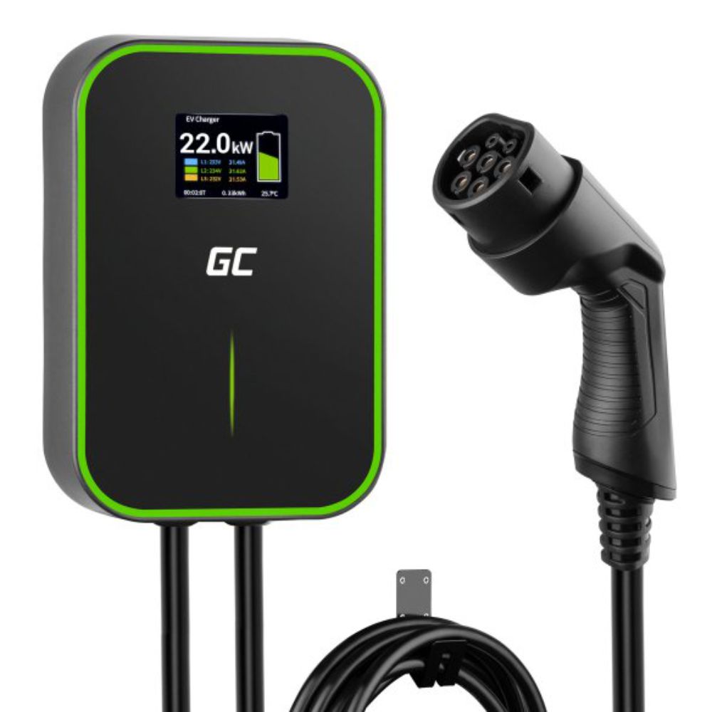 Carregador Wallbox P/ Ev 22Kw C/ Cabo Tipo2 6M Green Cell - Tauu,pt