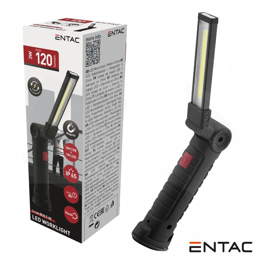 Lanterna De Trabalho 1W Led+3W Cob 120Lm Ip65 Entac - Tauu.pt