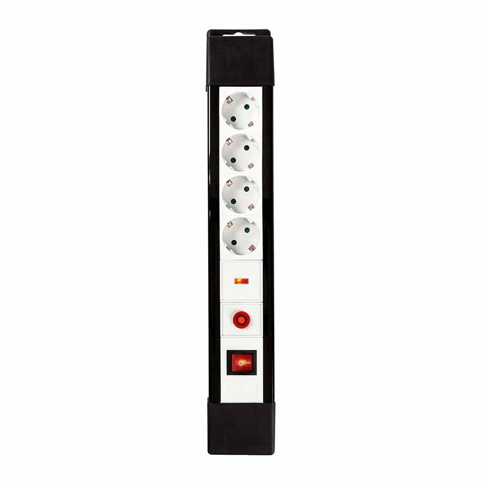 Tomada Elétrica 4X Schuko C/ Interruptor 3M - Tauu.pt
