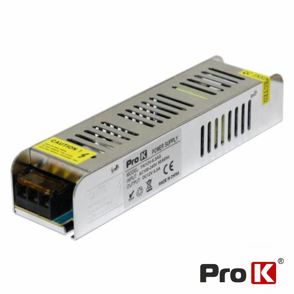 Fonte De Alimentação Industrial Slim 12V 75W 6,5A Prok - Tauu,pt