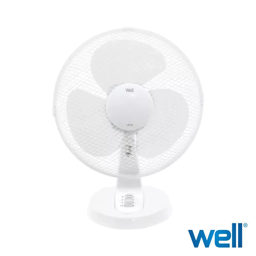 Ventoinha De Mesa Ø30Cm 40W Branco Well - Tauu,pt