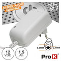 Alimentador Switching 12V 1.5A Branco Prok - Tauu.pt