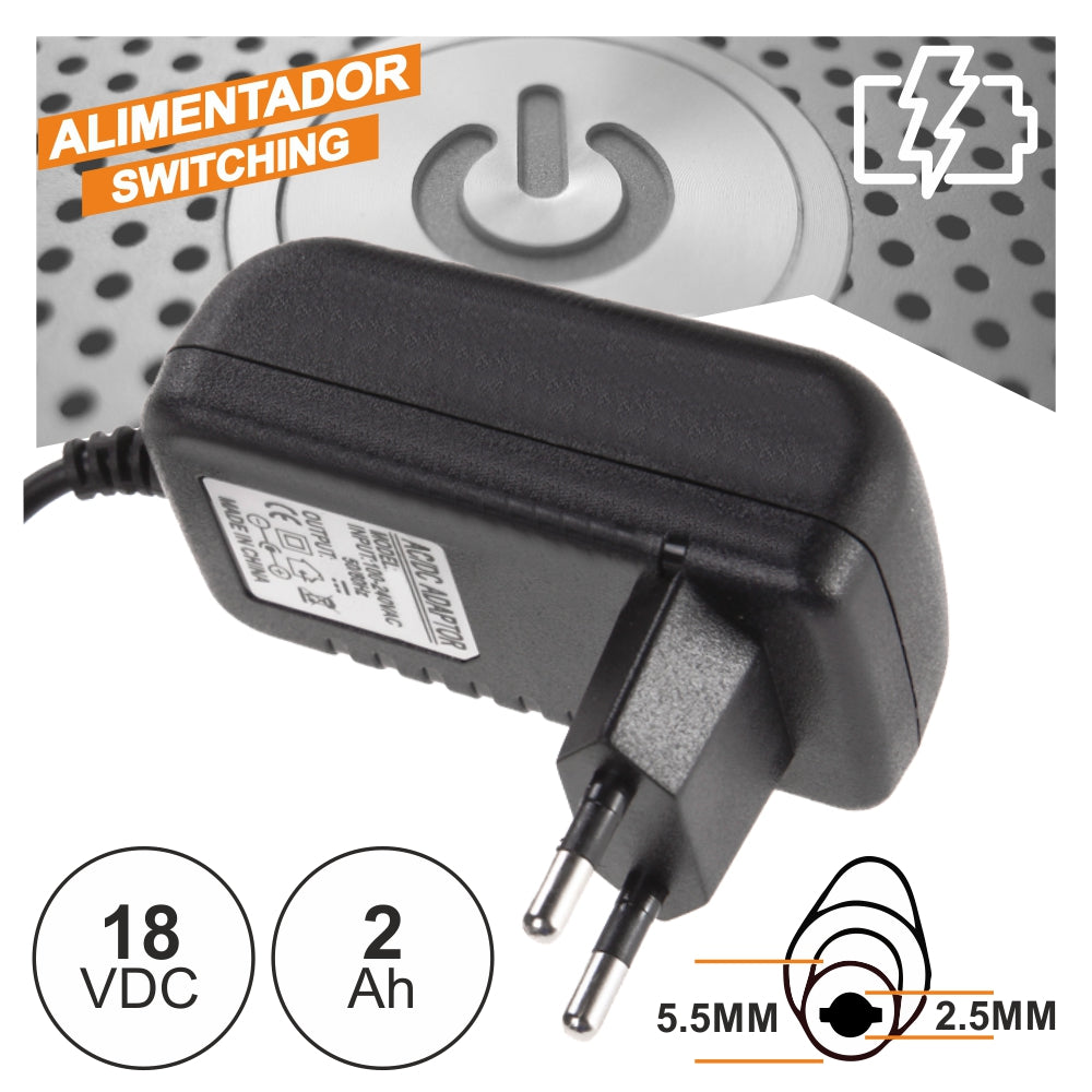 Alimentador Switching 18V 2A - Tauu,pt