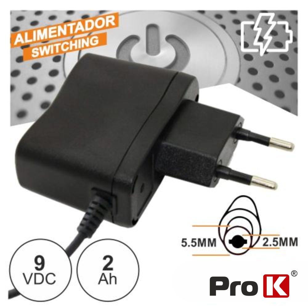 Alimentador Switching 9V 2A Prok - Tauu,pt
