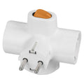 Ficha Elétrica Tripla 3 Schuko Interruptor - Tauu.pt